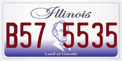 IL license plate B575535