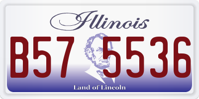 IL license plate B575536