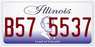 IL license plate B575537