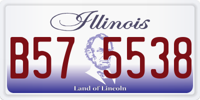 IL license plate B575538
