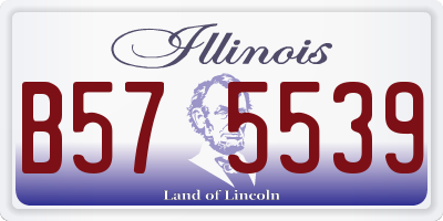 IL license plate B575539