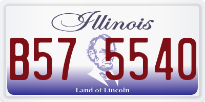IL license plate B575540