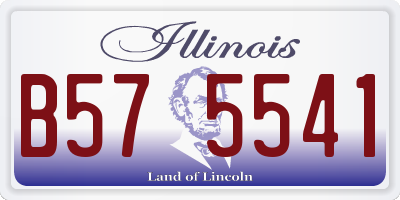 IL license plate B575541