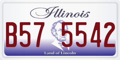 IL license plate B575542
