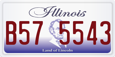 IL license plate B575543