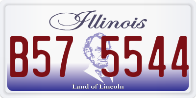 IL license plate B575544