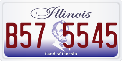 IL license plate B575545