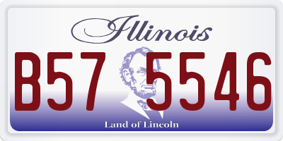 IL license plate B575546