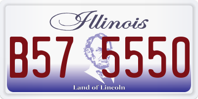 IL license plate B575550
