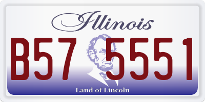 IL license plate B575551