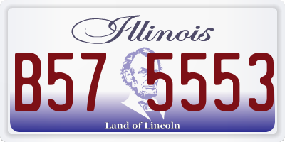 IL license plate B575553