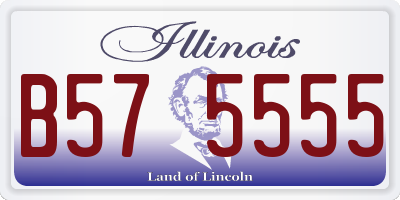 IL license plate B575555