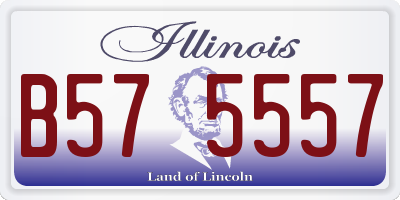 IL license plate B575557