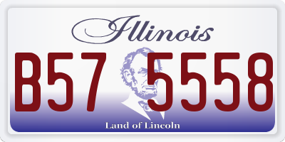IL license plate B575558