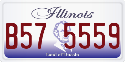 IL license plate B575559