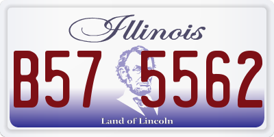 IL license plate B575562