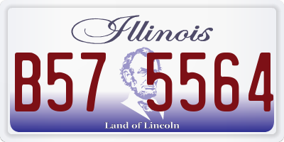 IL license plate B575564