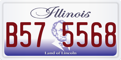 IL license plate B575568