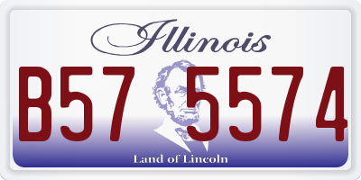 IL license plate B575574