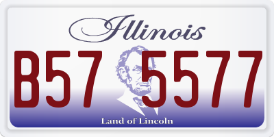 IL license plate B575577