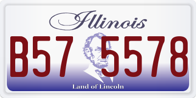 IL license plate B575578