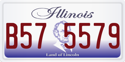IL license plate B575579