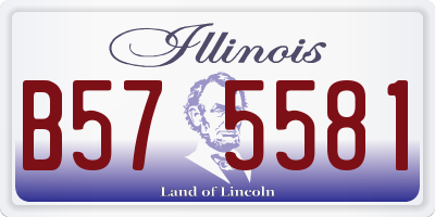 IL license plate B575581