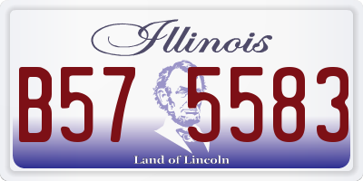 IL license plate B575583