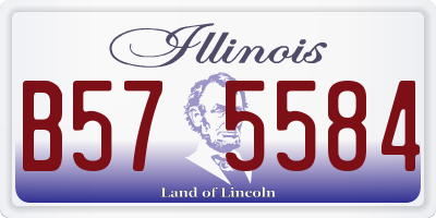IL license plate B575584