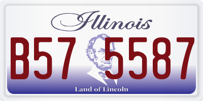 IL license plate B575587