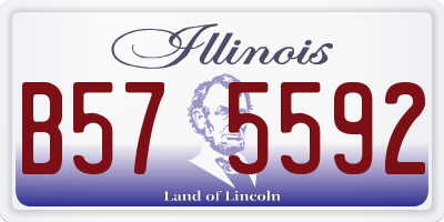 IL license plate B575592