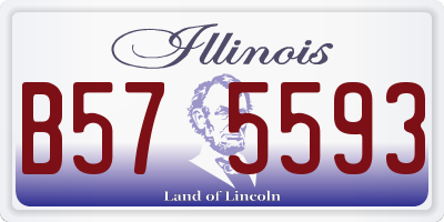 IL license plate B575593