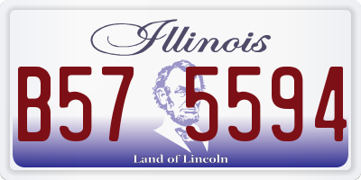 IL license plate B575594