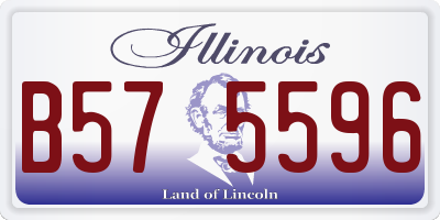 IL license plate B575596