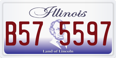 IL license plate B575597