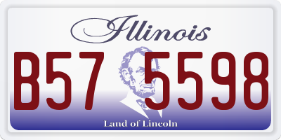IL license plate B575598
