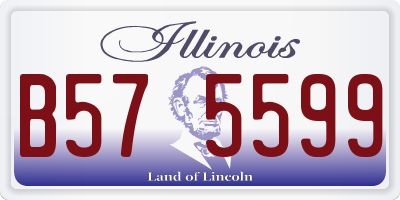 IL license plate B575599