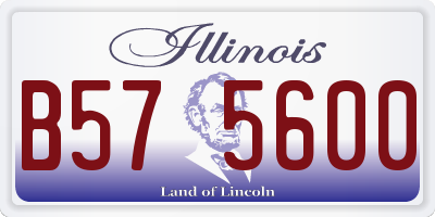 IL license plate B575600