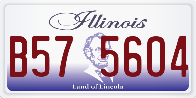 IL license plate B575604