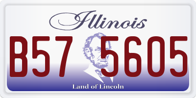IL license plate B575605