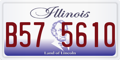 IL license plate B575610