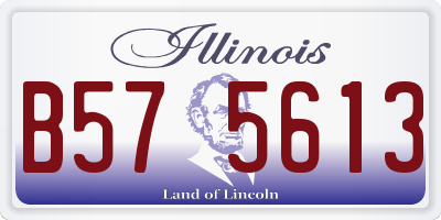 IL license plate B575613