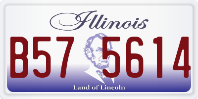IL license plate B575614