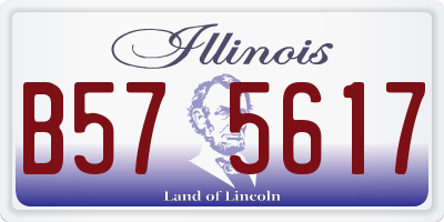 IL license plate B575617