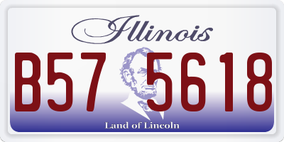 IL license plate B575618