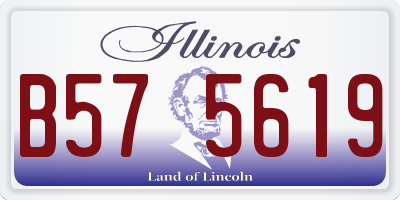 IL license plate B575619