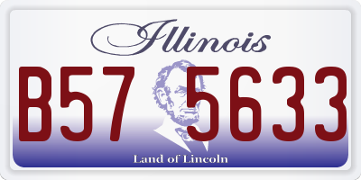 IL license plate B575633