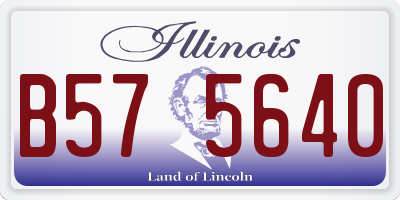 IL license plate B575640