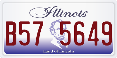 IL license plate B575649