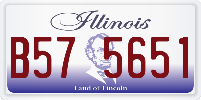 IL license plate B575651